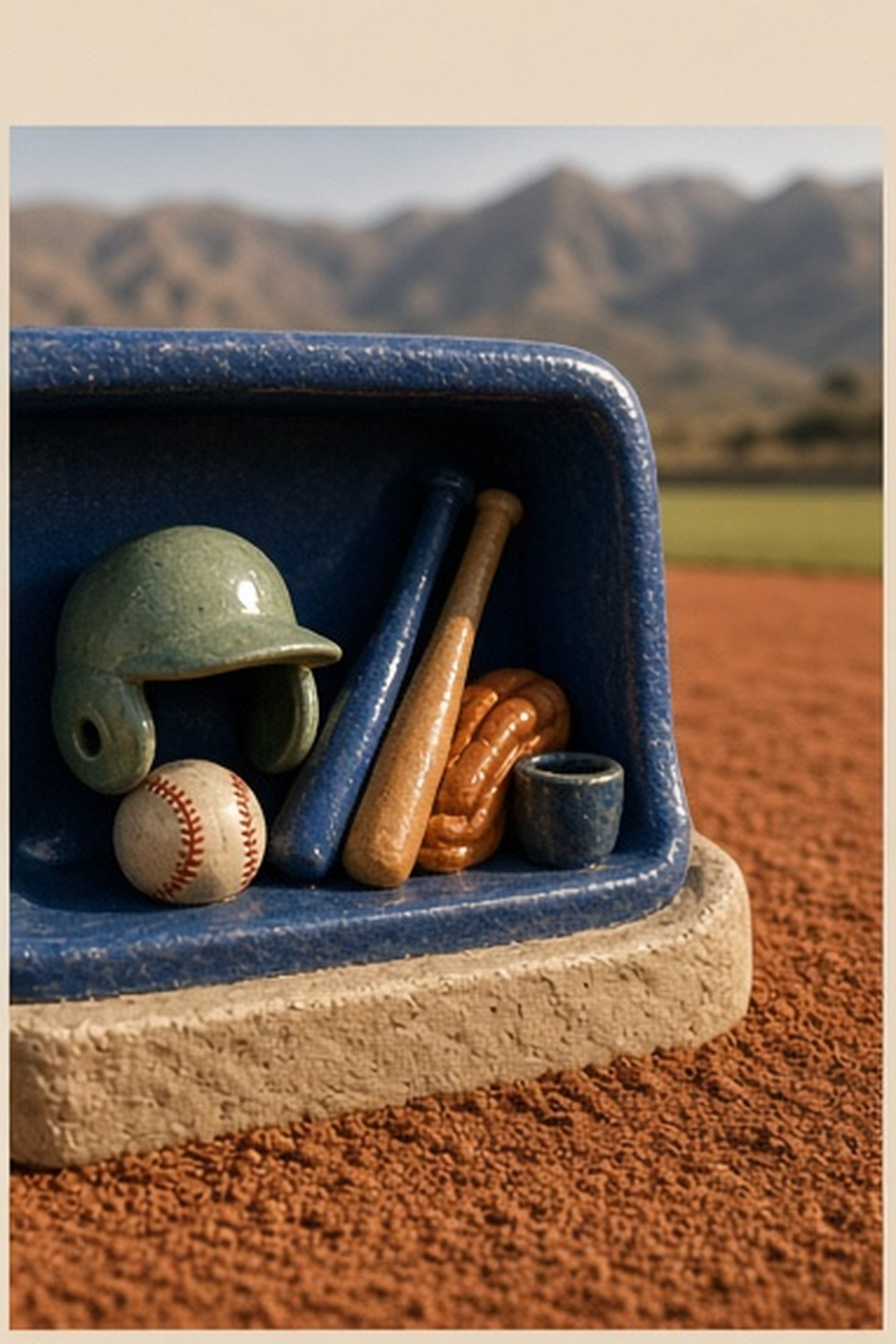A tidy ceramic dugout edge