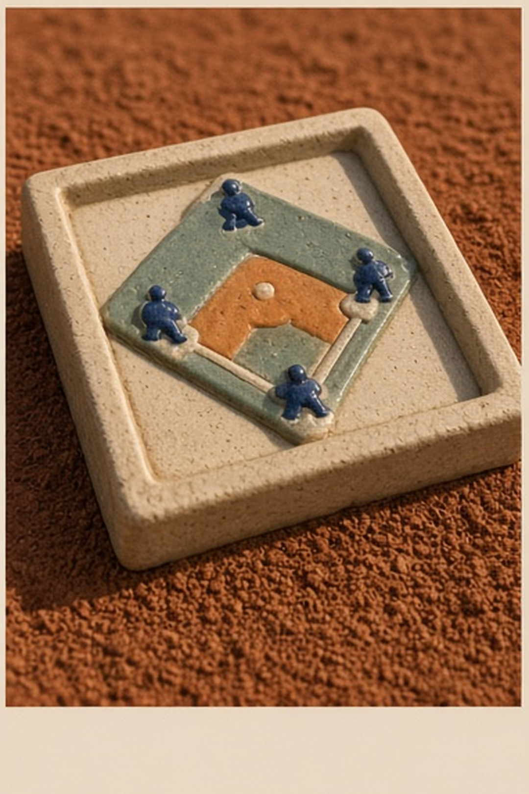 One ceramic scene seated in a practice tray