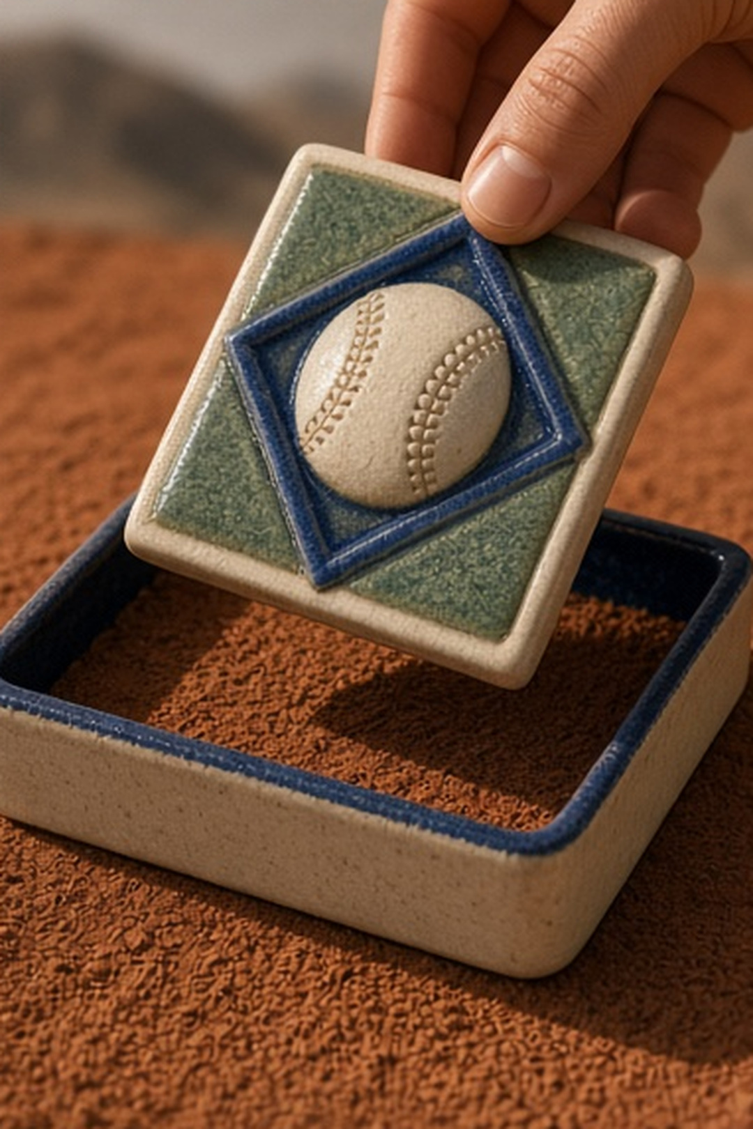 A closed ceramic local tray